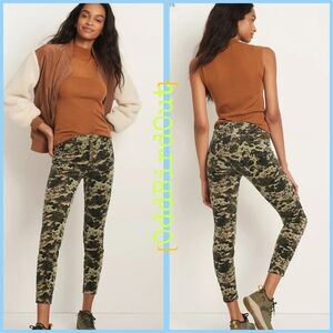 Anthropologie Pilcro High-Rise Skinny Corduroy Pants in Green